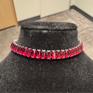 Plated Red and Silver Bracelet